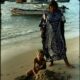 Peter og jeg på stranden ved Hikkaduwa - Sri Lanka - 3. januar 1983