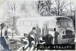 Ild i Wilhelm Bech & Søn's bus - Københavns Universitet Geologi Excursion til Bornholm - Maj 1956