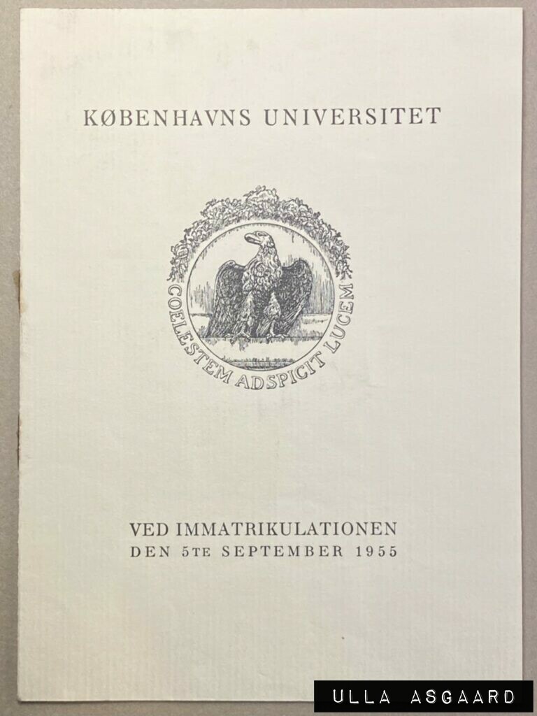 Københavns Universitet - Ved immatrikulationen Den 5te september 1955