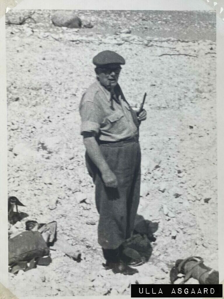 Poulsen på Københavns Universitets excursion til Stevns, Faxe og Moen - Maj 1957