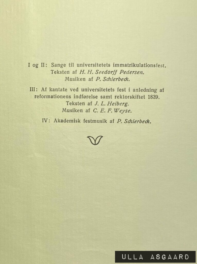 Københavns Universitet - Ved Immatrikulationen den 5te september 1955