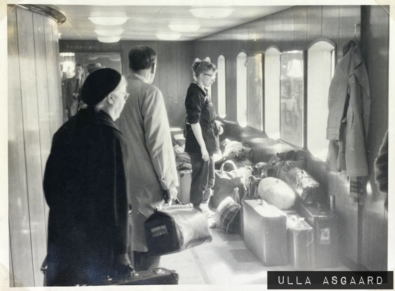 Ombord færgen "Deuchland" Steno's excursion til Nord-Vest-Tyskland Maj 1958