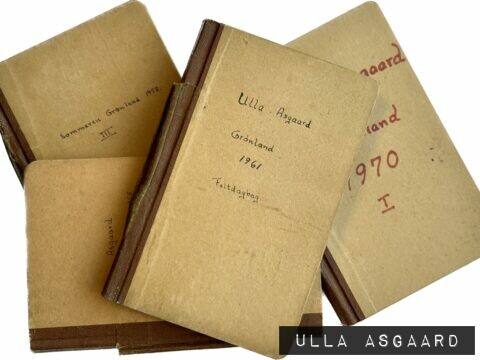 Nogle af Ulla Asgaards grønlandske feltdagbøger